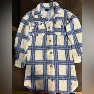 Almost Famous Sherpa Striped Sweater Size M